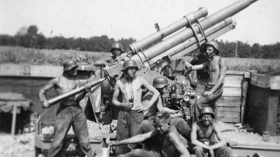 二战德军88毫米炮对美国坦克,二战中德军88毫米炮
