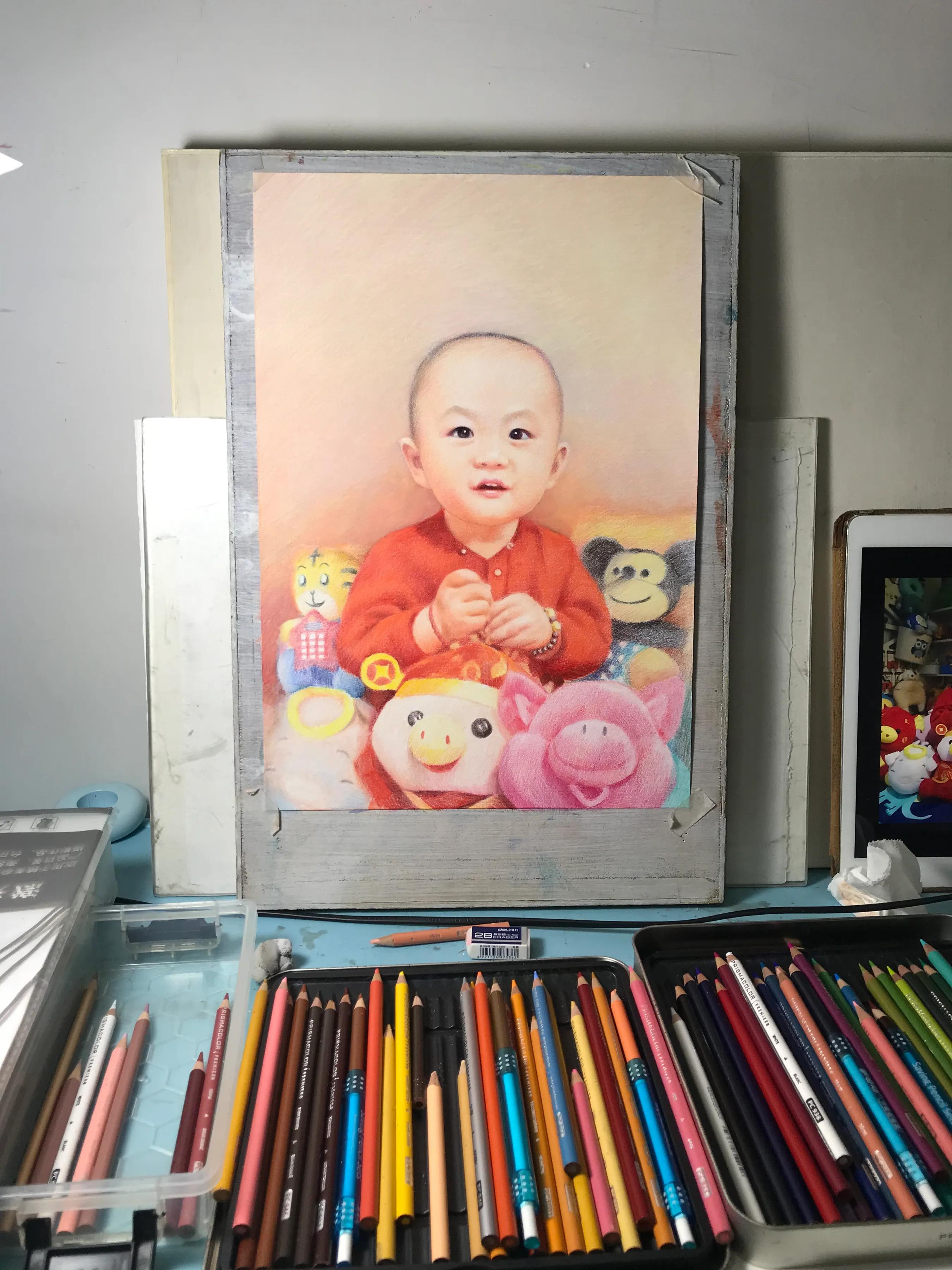 霹雳马彩色铅笔,霹雳马油性彩铅笔开封