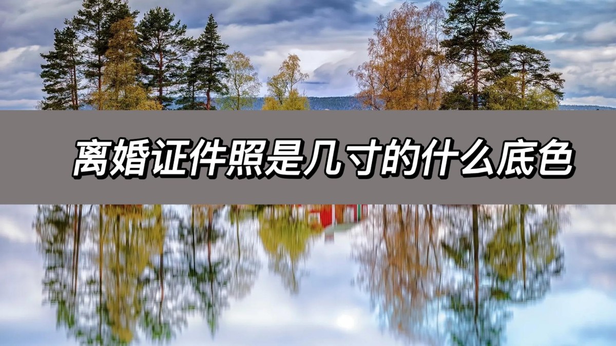 离婚照可以用蓝底的一寸照片吗,离婚证件照是什么底色