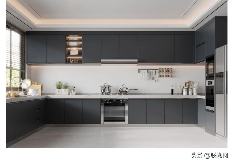 现代轻奢厨卫瓷砖设计,意式极简高级感的厨房瓷砖