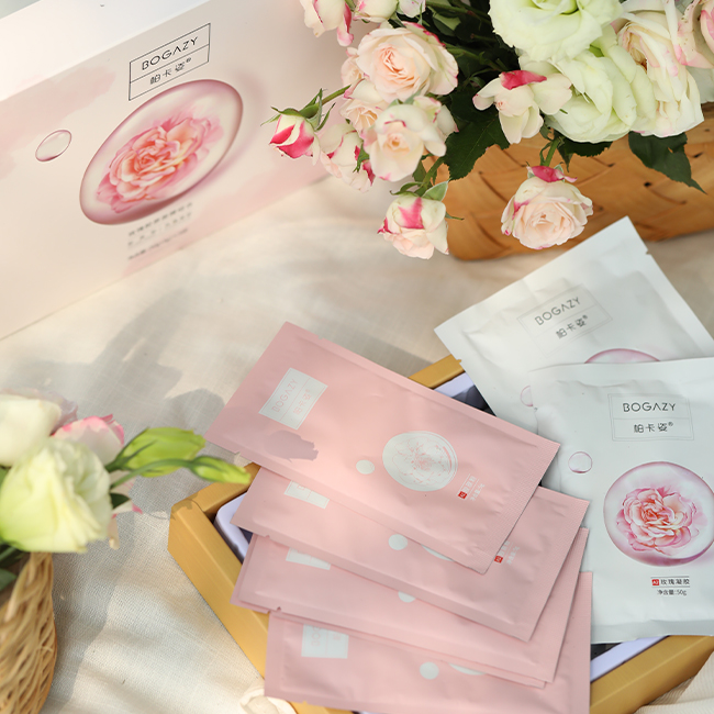 玫瑰胶原提拉紧致面膜,柏卡姿蚕丝面膜