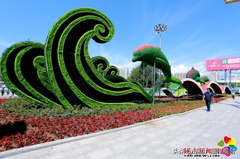 延吉建州,延吉大桥迎州庆70周年灯光