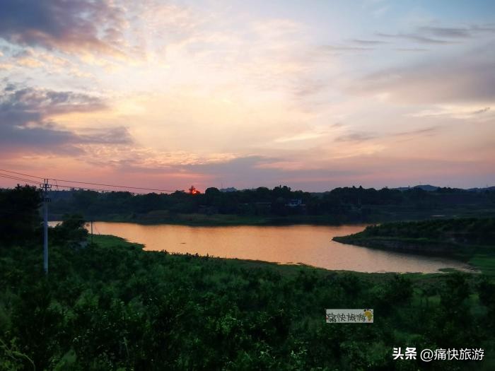 自贡青龙湖风光,自贡看日落的好地方