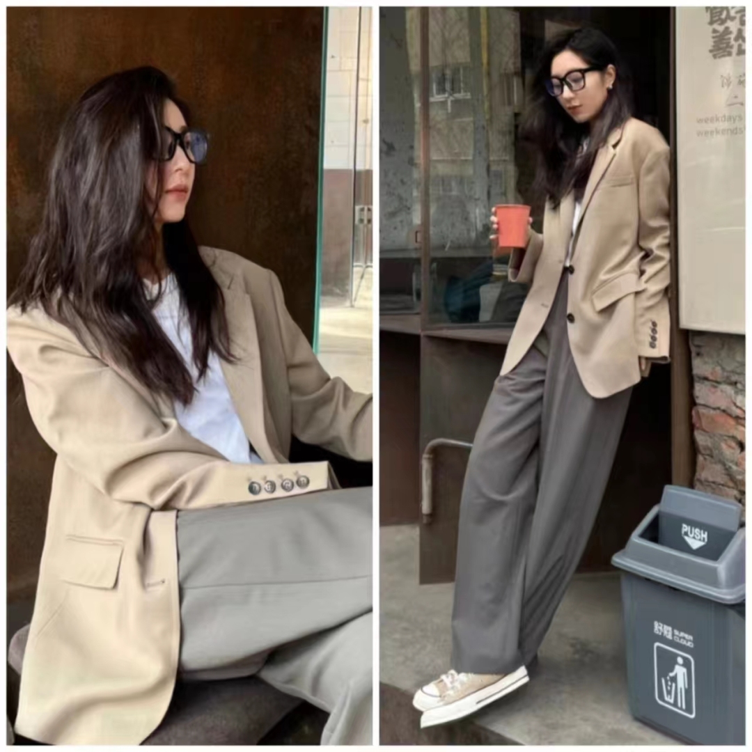 男士卡其色西装配什么裤子好看,卡其色裤子可否搭奶黄色西装