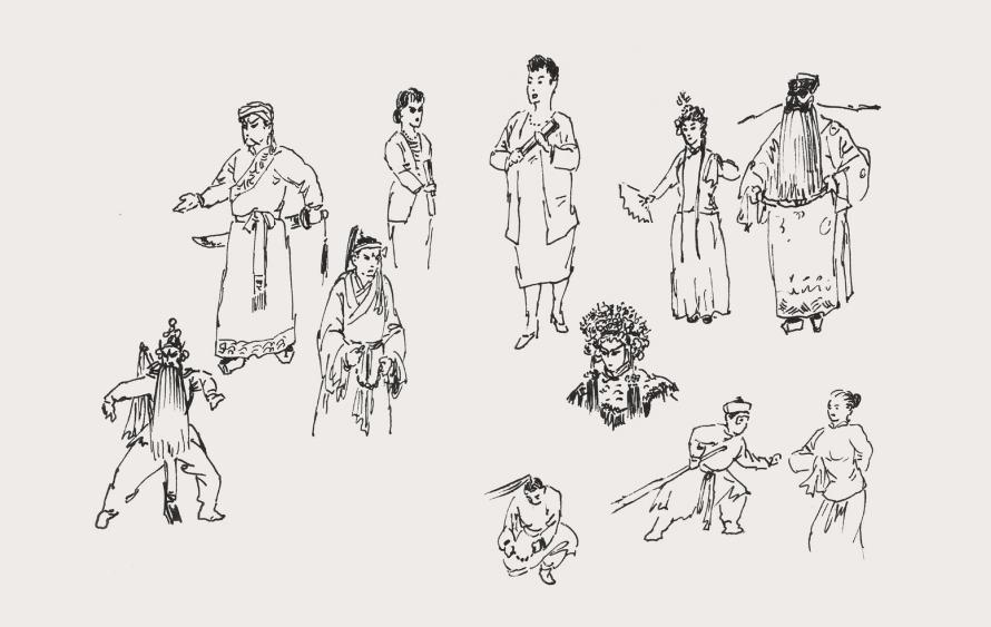 我绘过年主题画可打印,春节特稿100篇