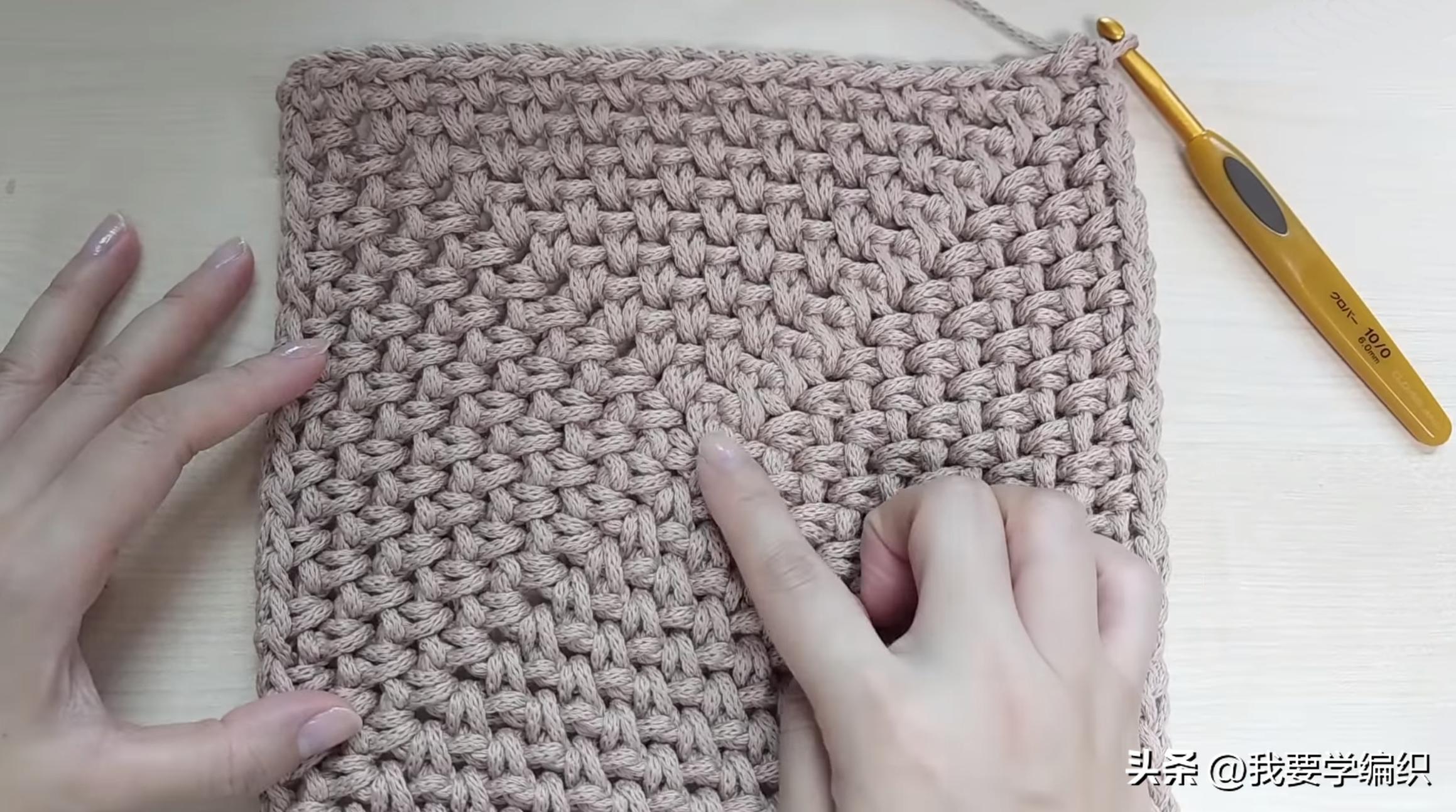 适合小姑娘提的手提包编织教程,小巧型编织包