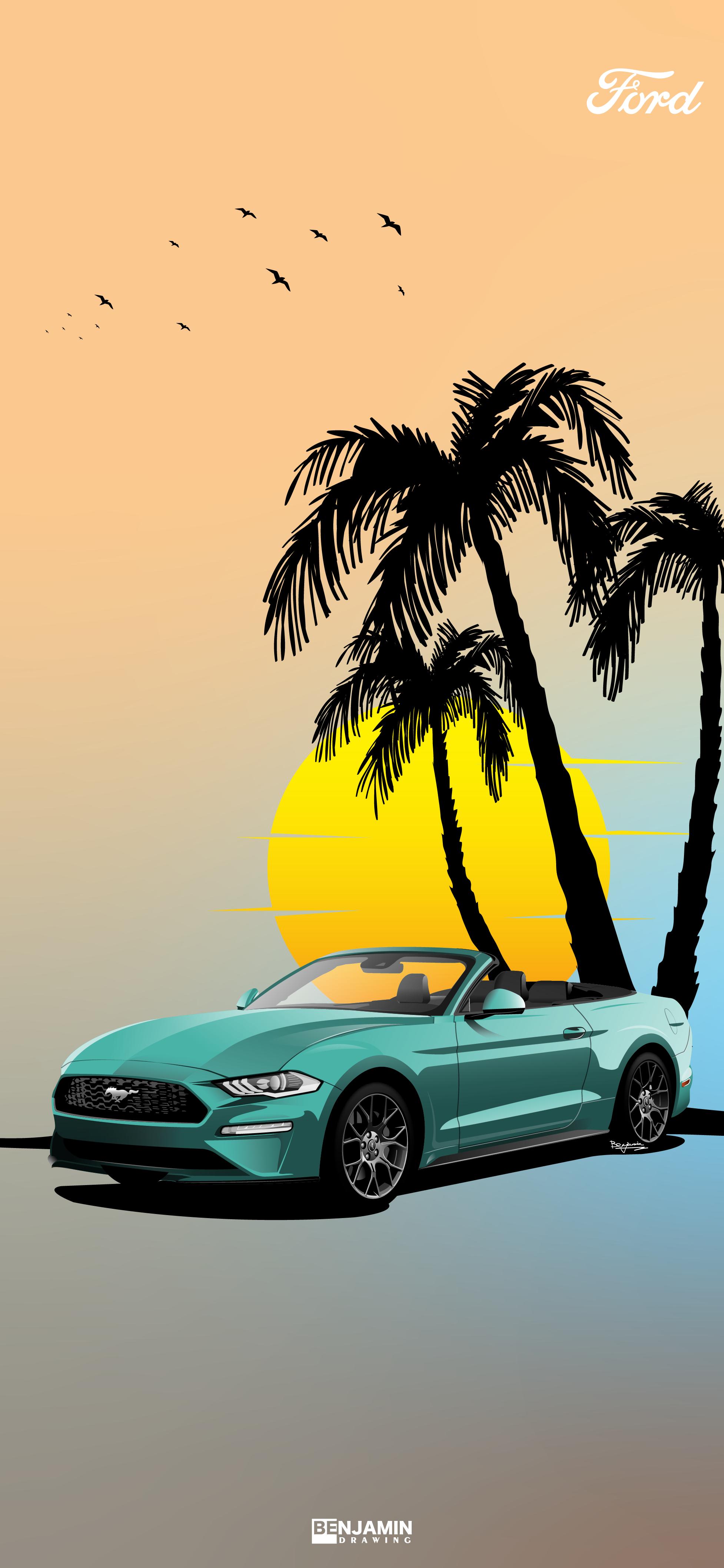 福特野马竖屏手机高清壁纸,福特野马图片手机壁纸