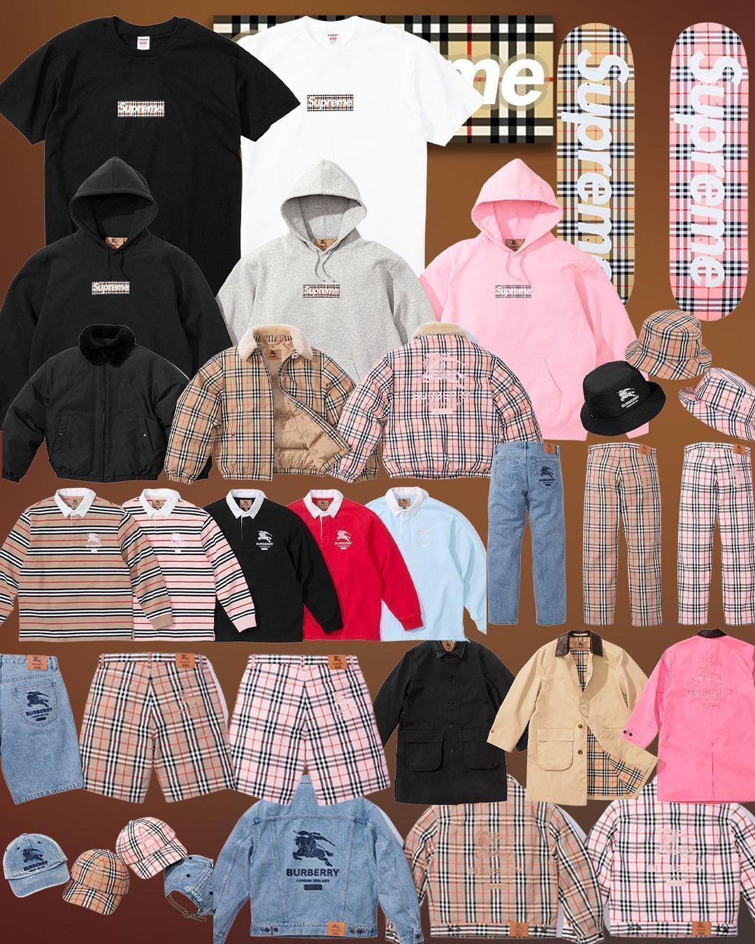 supremexburberry短袖,supremeburberry联名款