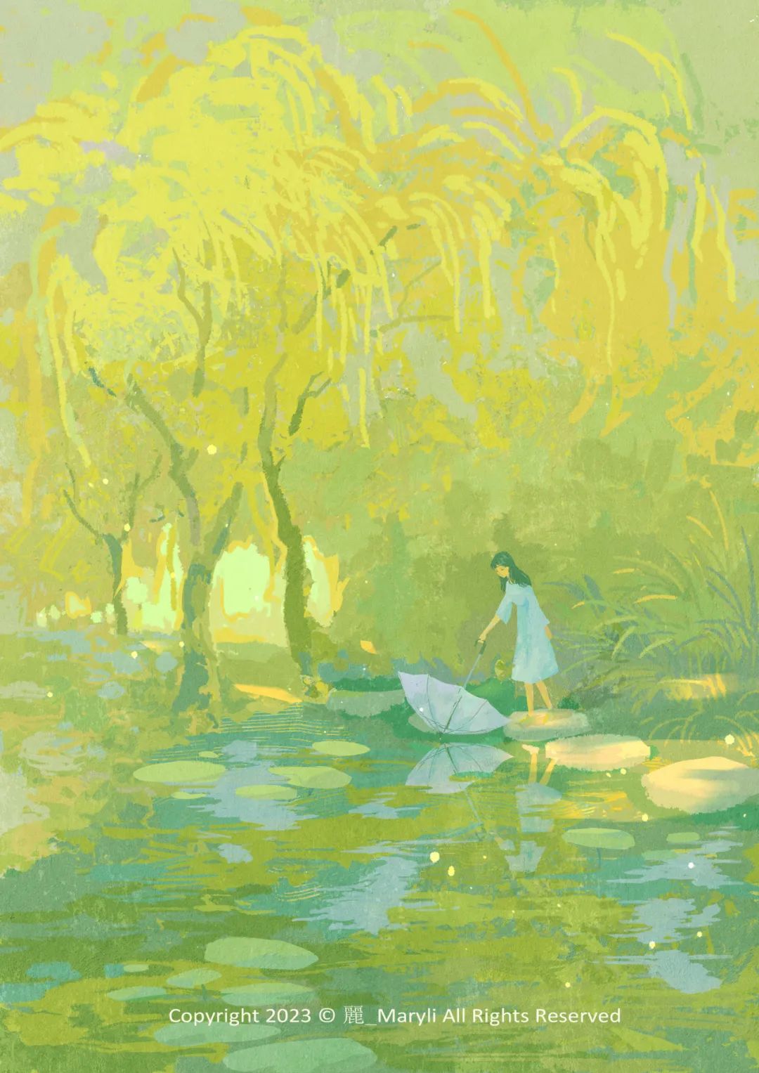 绿色、蓝色、紫色|都是爱你的颜色|原创插画师联盟第17期