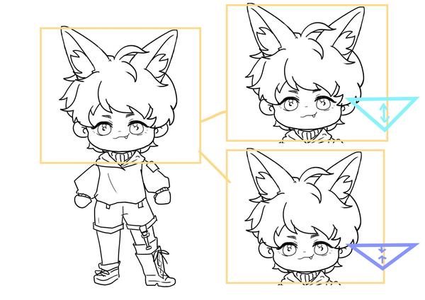 橙色动漫q版人物萌图马克笔手绘,画十二星座动漫人物q版超萌女孩