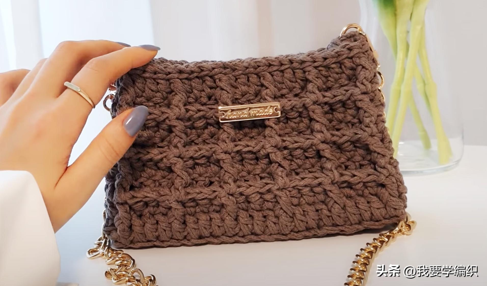 斜挎迷你小包的钩织,钩小包教程斜挎包
