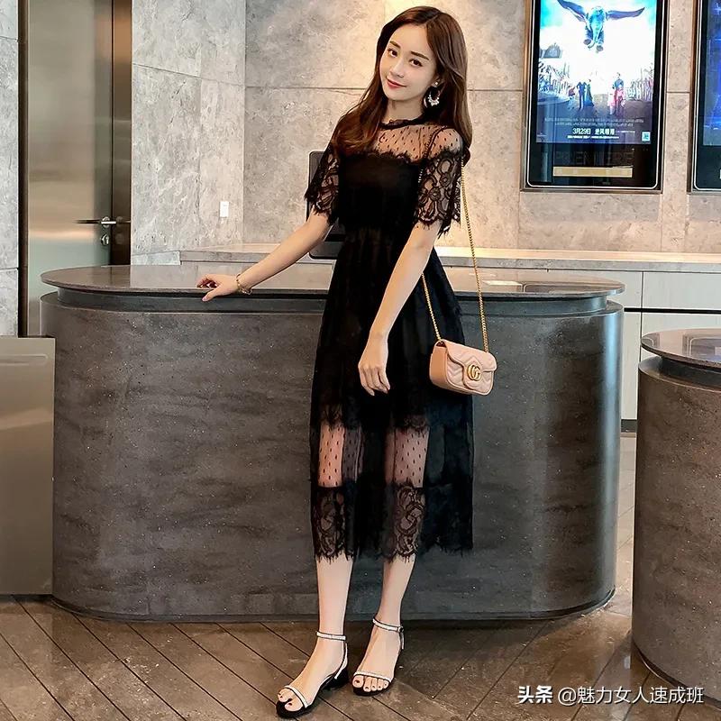 矮个子微胖连衣裙遮肚带口袋,微胖妹妹连衣裙显瘦遮肚子中长款