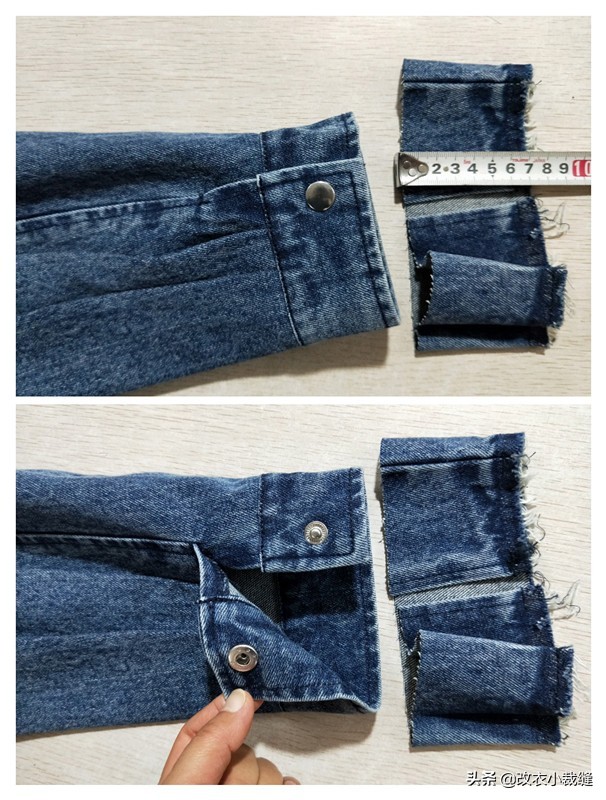 夹克袖口太长不拆线不剪怎么改短,带内衬夹克袖口长了怎么改短