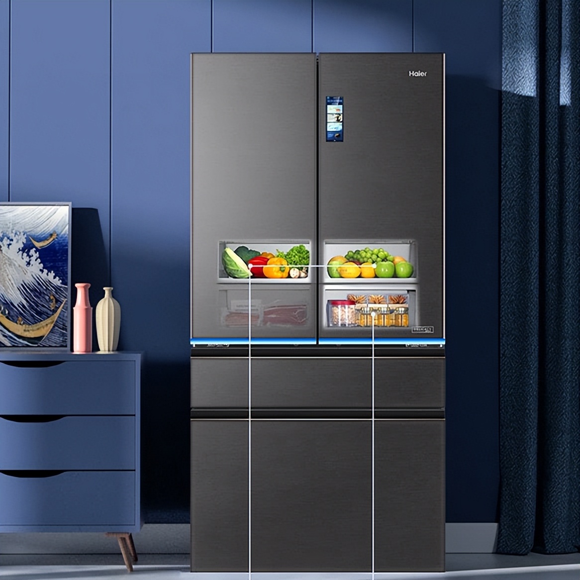 冰箱放置什么位置好看些,厨房小3米冰箱如何放置更美观