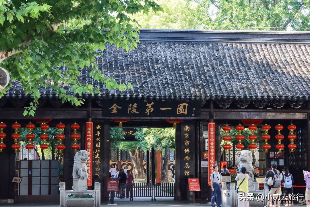 南京瞻园汉服摄影,南京瞻园园林山水布局