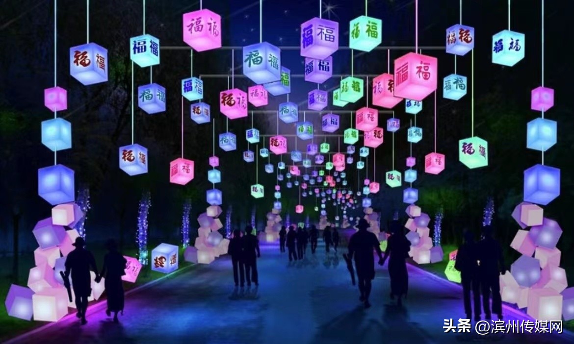 滨州黄河楼新春花灯艺术节,滨州黄河楼灯会小孩子玩的