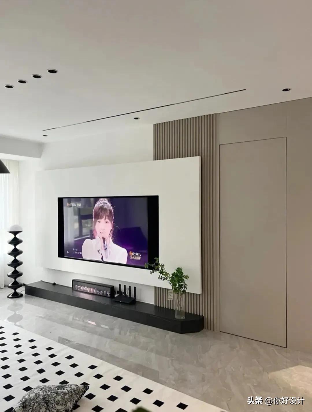 隐形门电视背景墙多少钱,4米电视背景墙带隐形门