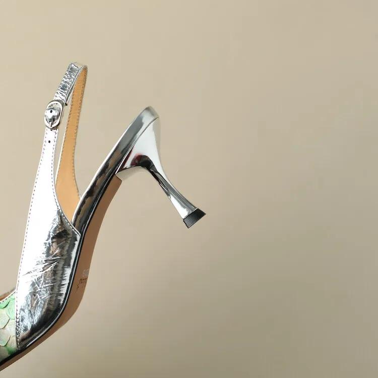 庄重细跟高跟鞋,新款小众设计细跟高跟鞋