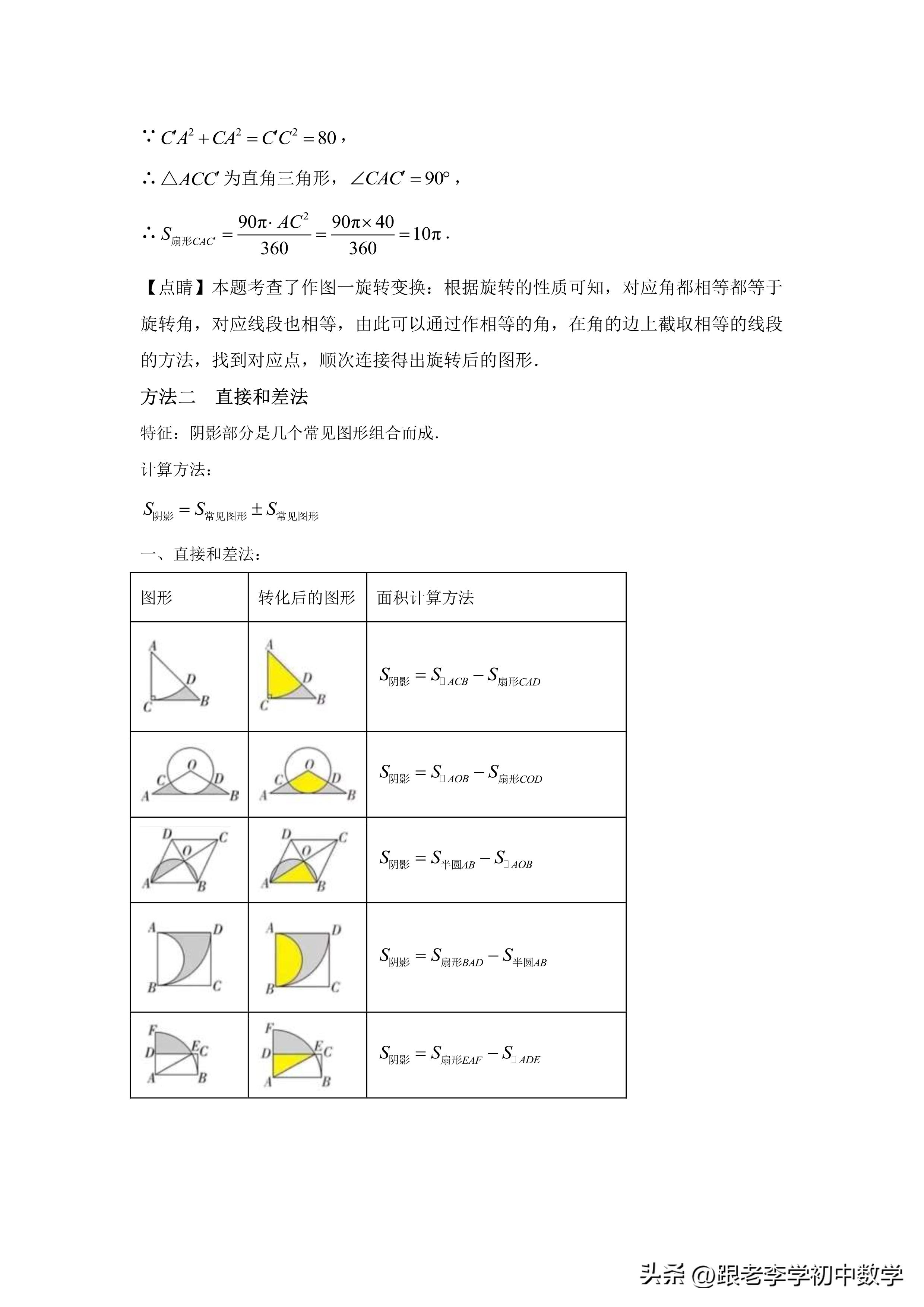 图形面积专项练习题圆形正方形,圆图形阴影面积练习题