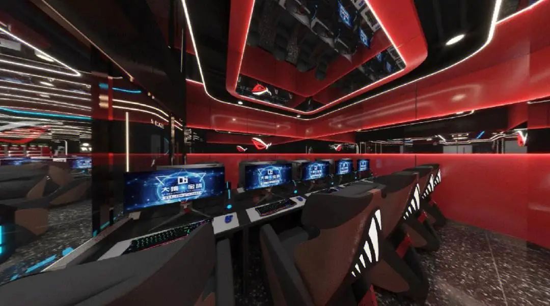 成都网咖电竞风格装修设计,网咖装修风格模块化装修