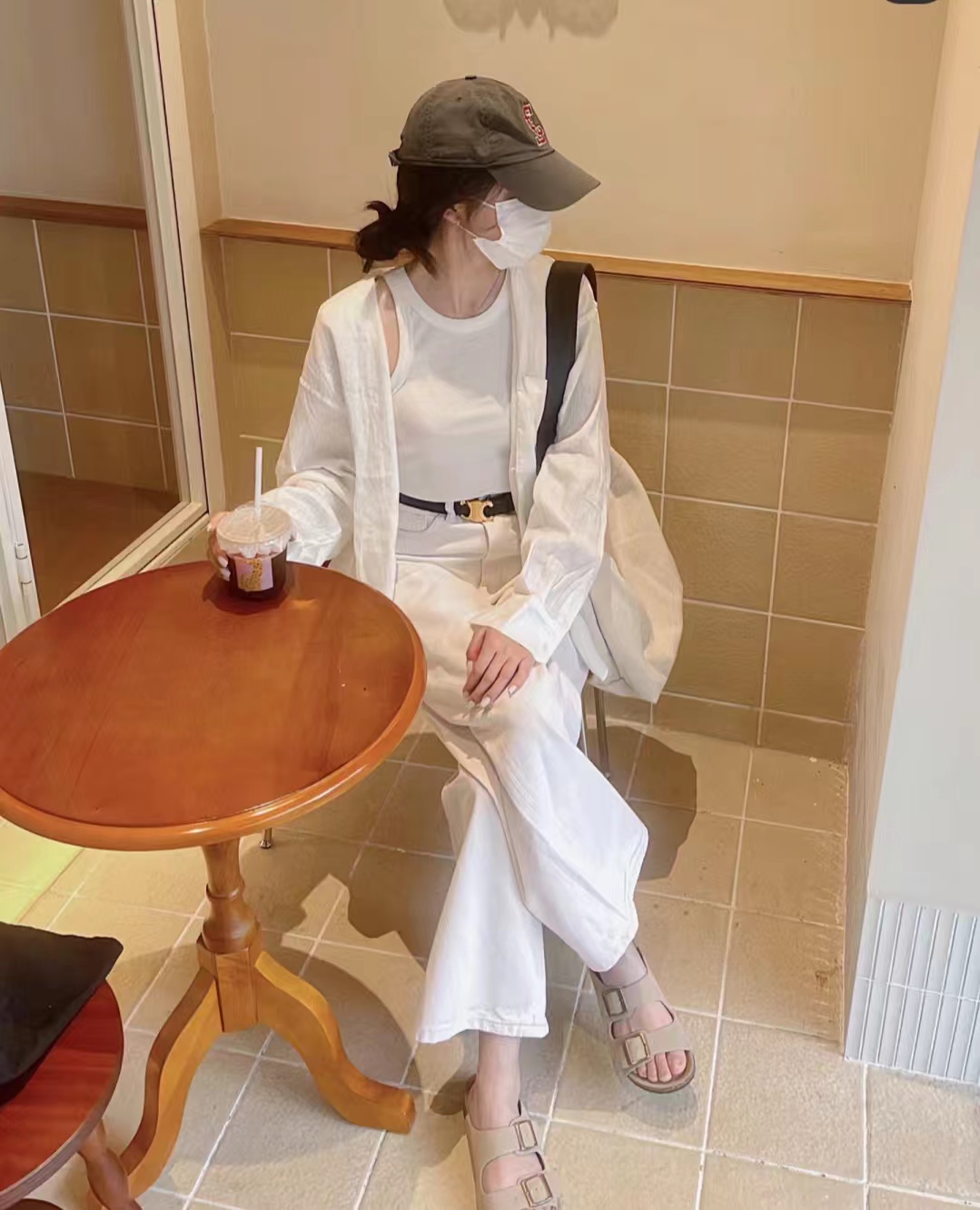 休闲梨形显瘦高腰牛仔阔腿裤,梨形高腰阔腿裤