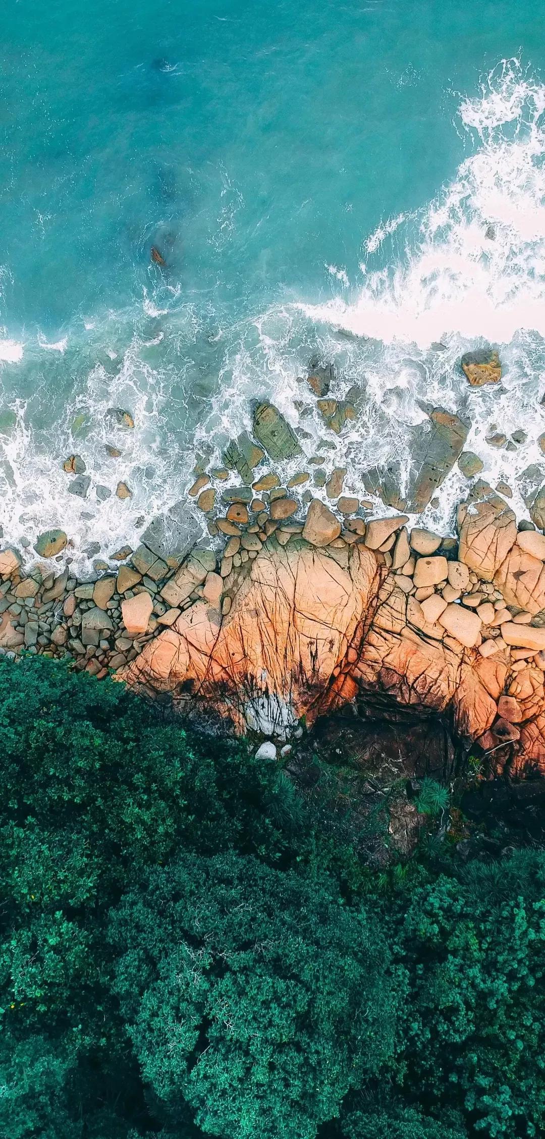 大海壁纸｜大海边，守候朝霞，聆听海浪的乐章