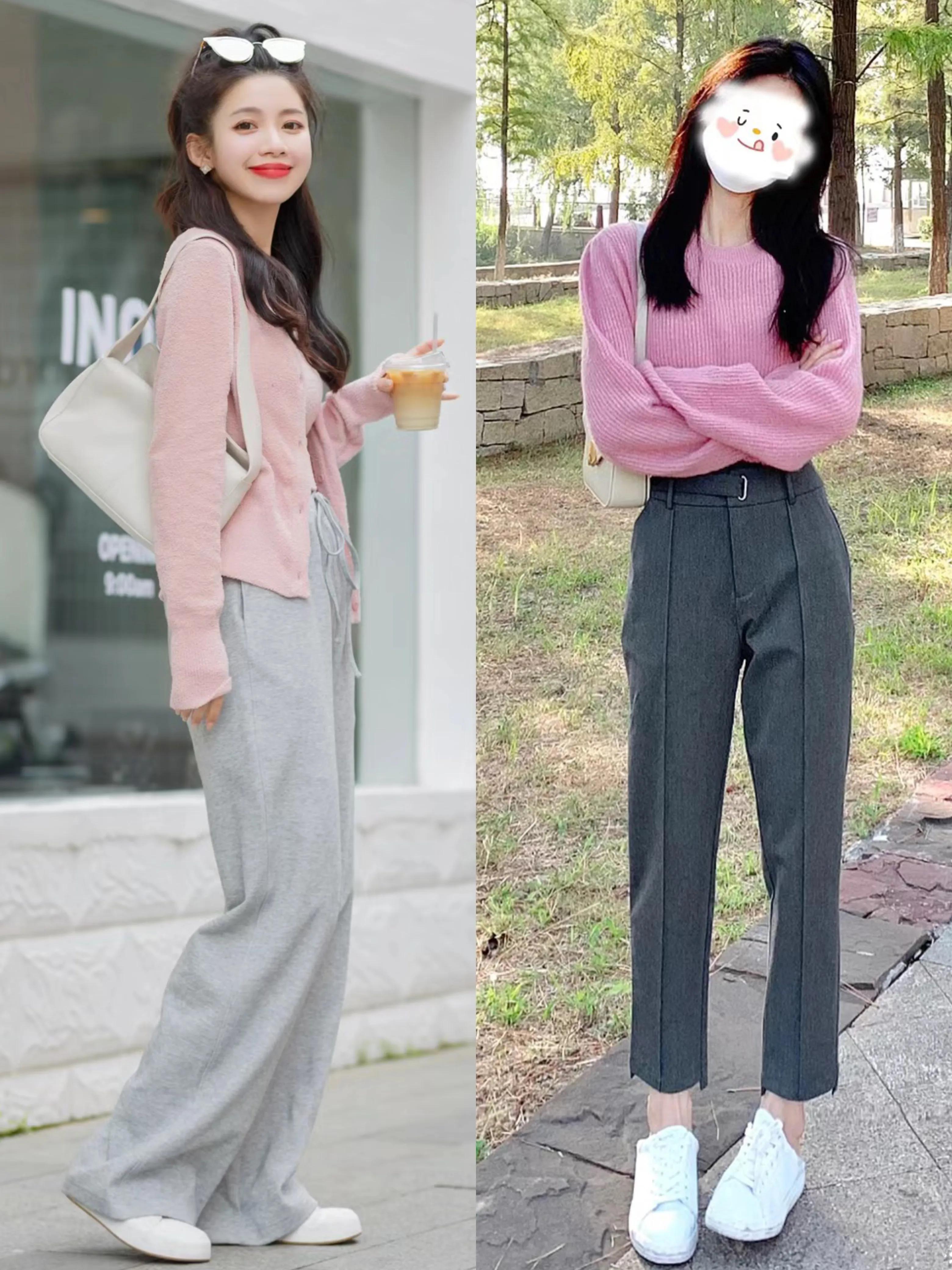 春天流行穿粉色好看又高级,春天女生穿一套高级灰色好看么