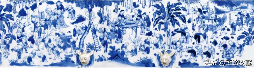 顺治青花花鸟纹筒瓶,明万历青花婴戏图圆盒