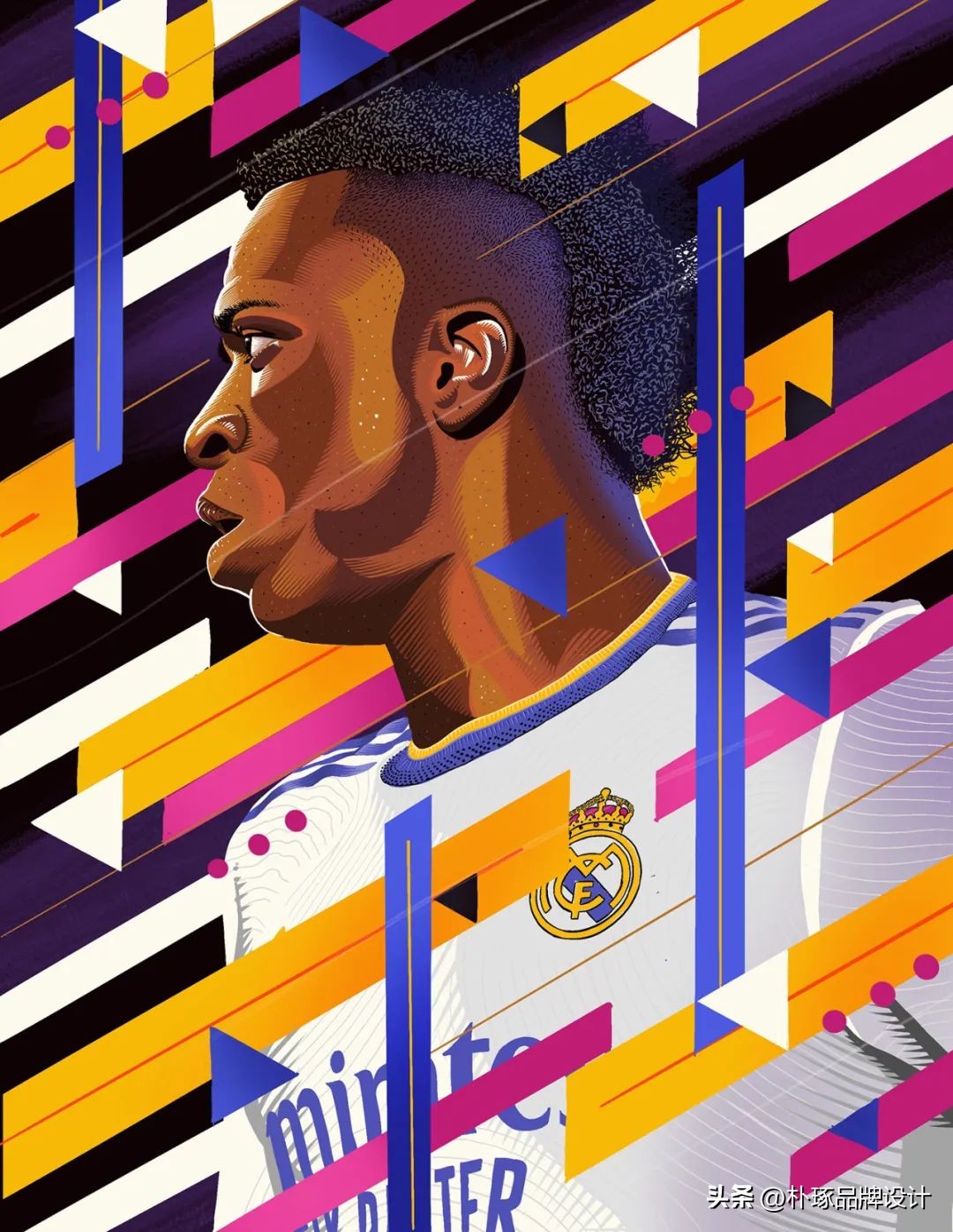 足球插画人物图片,足球运动员海报手绘简单一点