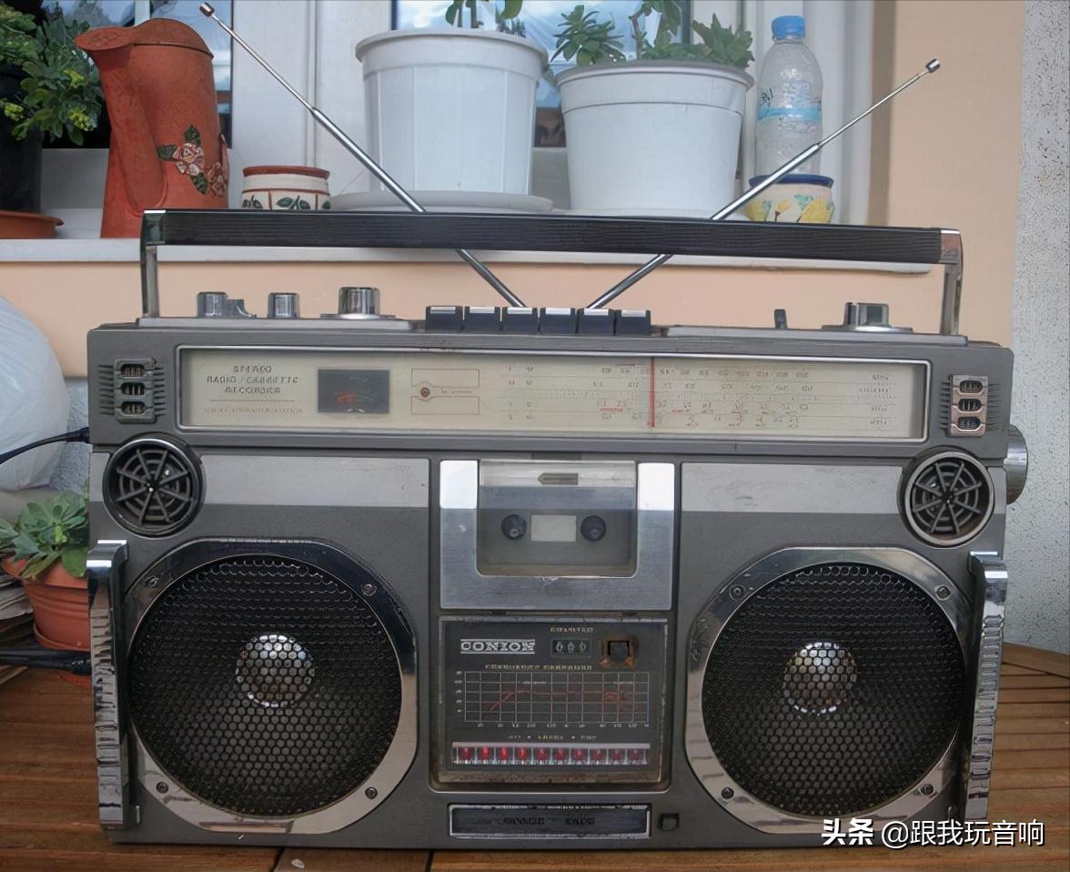 康宁四波段立体声盒式收录两用机，ConionCRC-H58F收录机音响