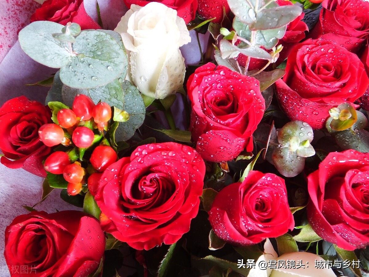 湖北宜昌：情人节，商家为顾客定制的鲜花温馨浪漫，含情脉脉