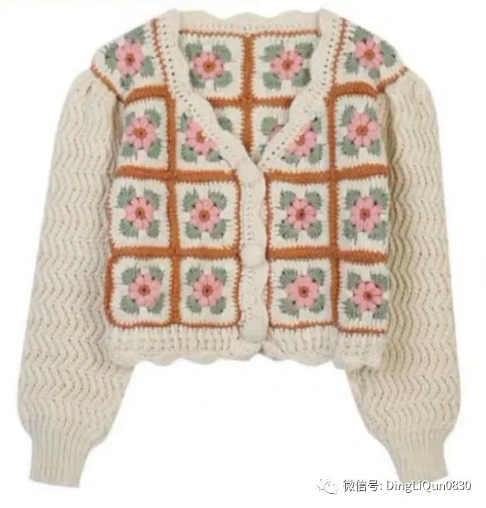 「针织作品」漂亮的祖母格图案夹克2022精品系列