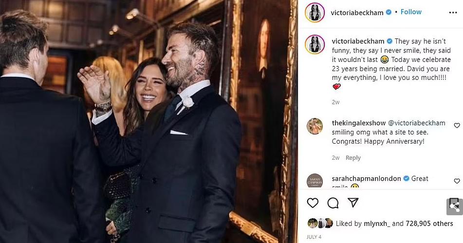 贝克汉姆维多利亚和儿媳关系破冰,维多利亚和贝克汉姆的恋爱史