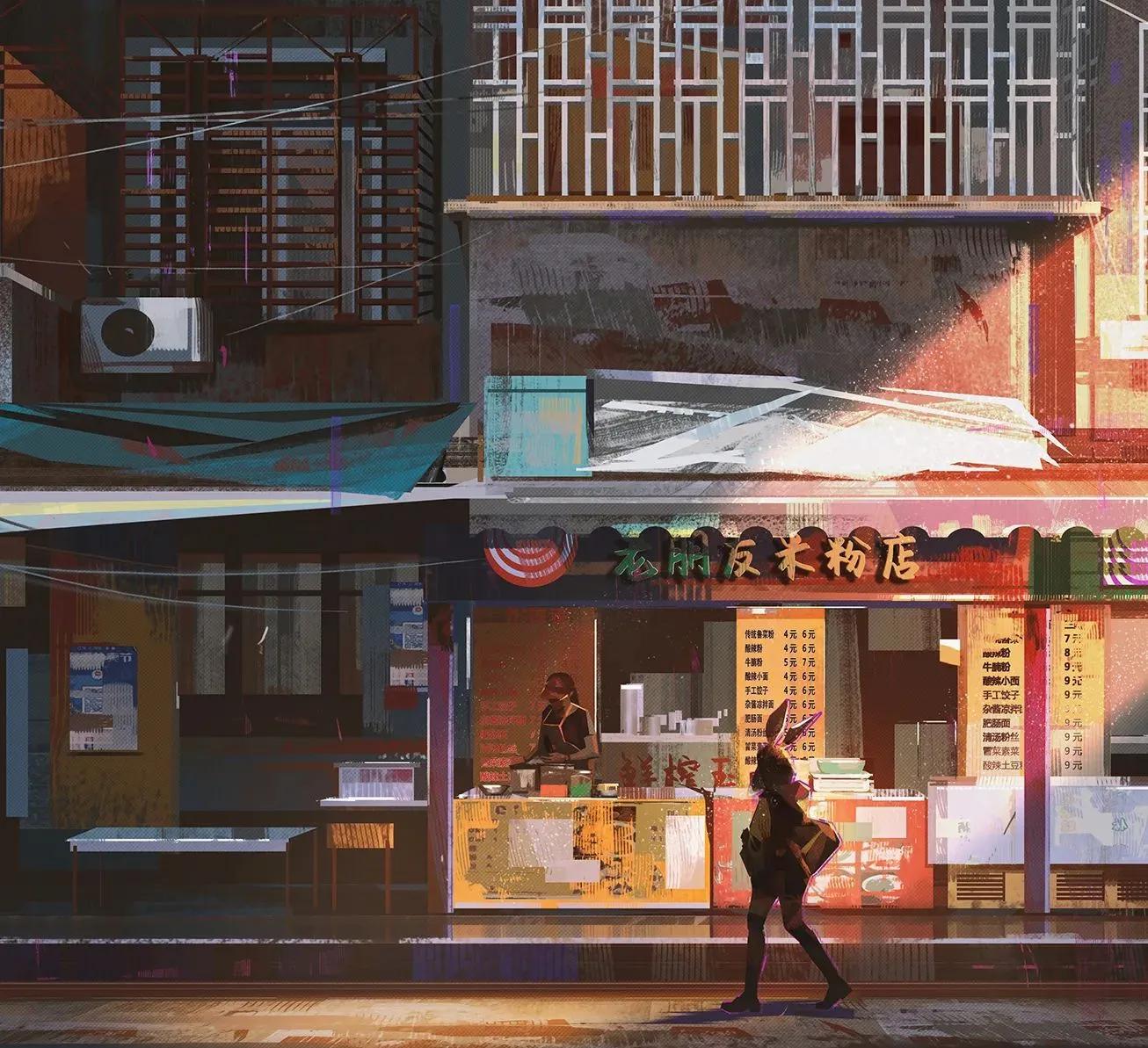 一组极具个人风格的插画,一组很有意境的插画