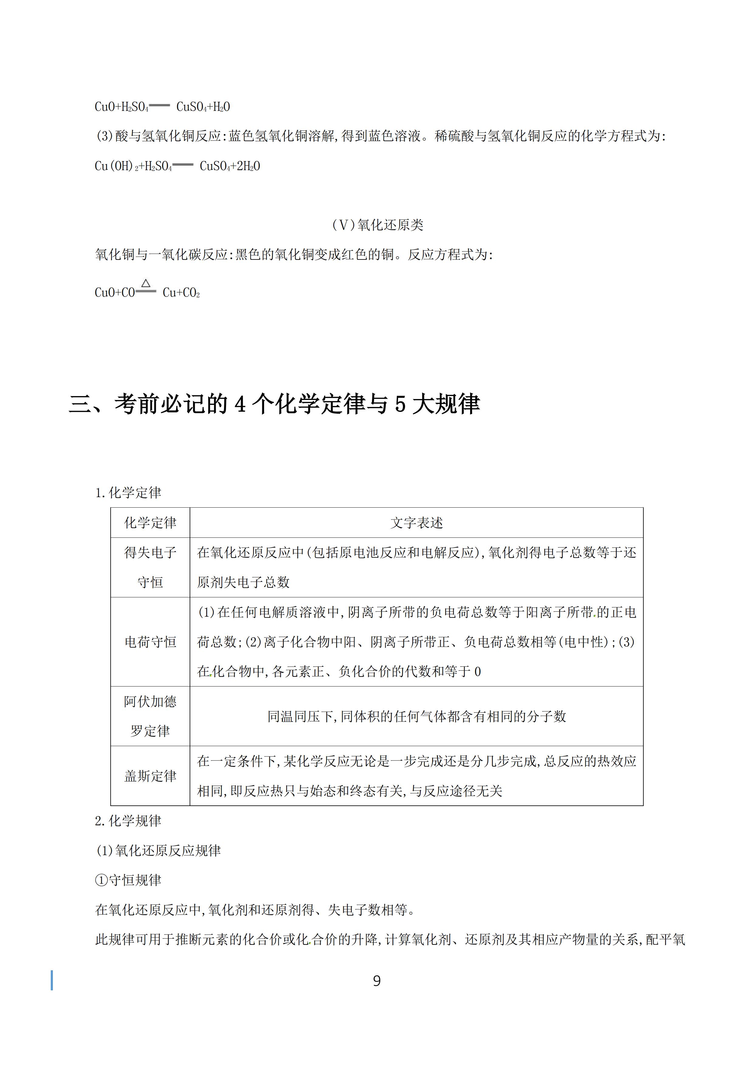 高中化学复习必备知识点,高三化学总复习知识点归纳