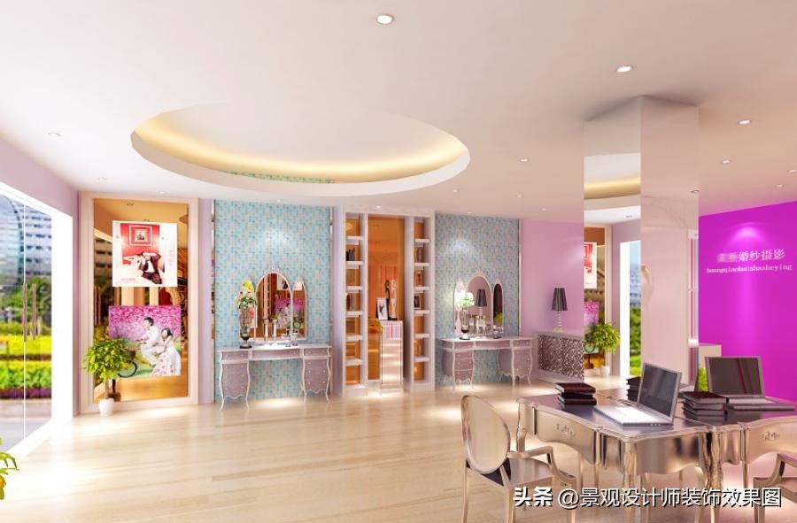 婚纱影楼设计效果图,影楼儿童照设计