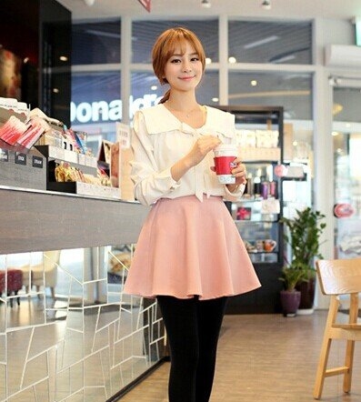 韩系小众雪纺衫,时尚雪纺上衣韩版修身显瘦