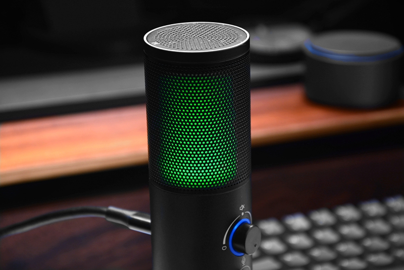 噬菌体外形，双指向模式，RGB背光，雷柏VS500电竞麦克风开箱