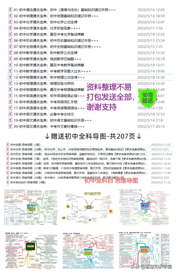 衡水中学数学知识点总结,初一数学必背知识重点7-11单元