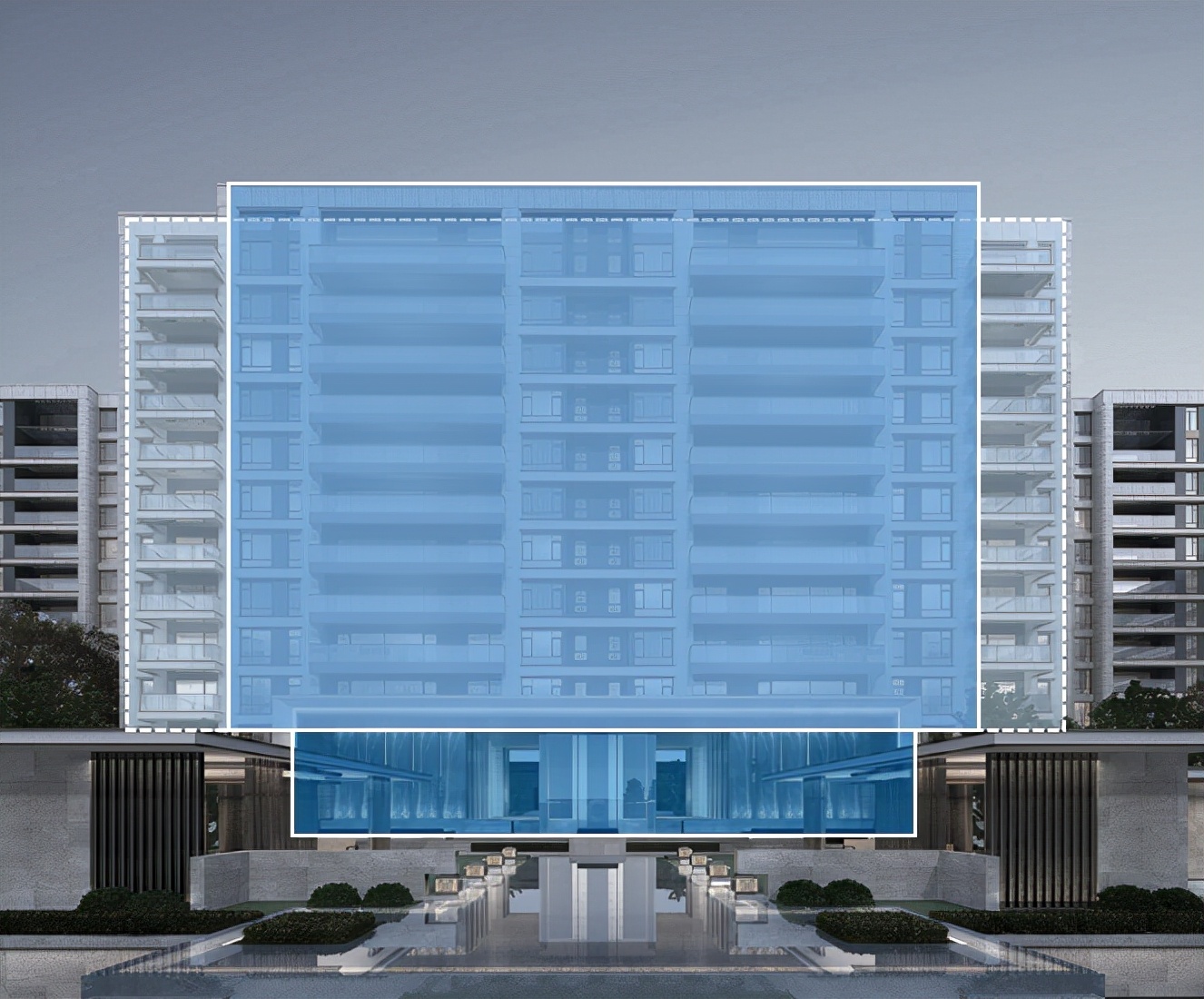 高端住宅立面效果图,高端住宅立面设计