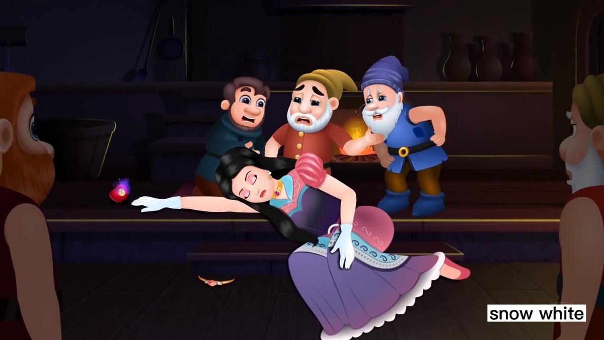 白雪公主中英绘本,格林童话故事绘本白雪公主