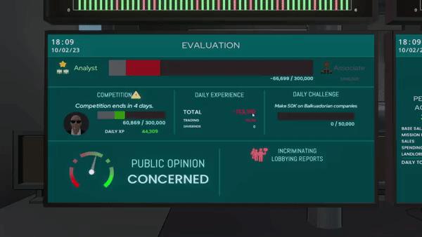 一款金融题材的策略管理模拟游戏