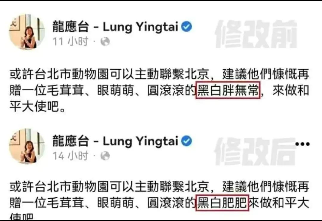 龙应台说大熊猫黑白无常,龙应台的黑白无常