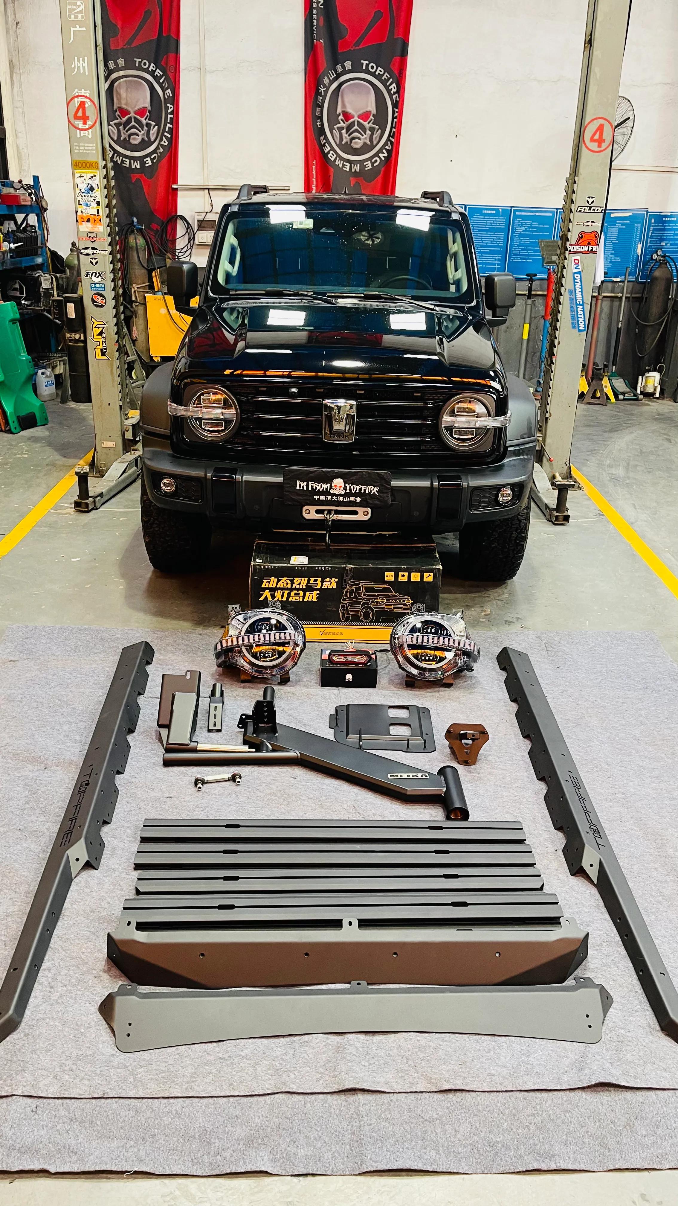 上海坦克300改装美卡备胎架,坦克300联动备胎架有预留口吗