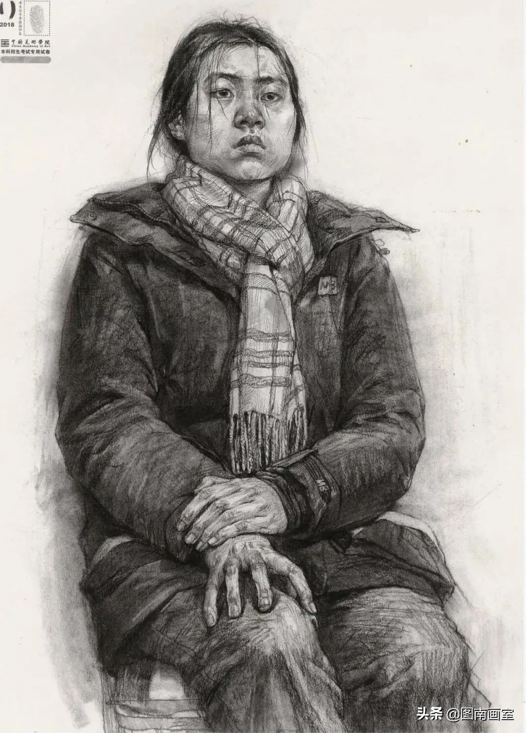 中国美术学院素描头像高分作品,全国素描高分作品