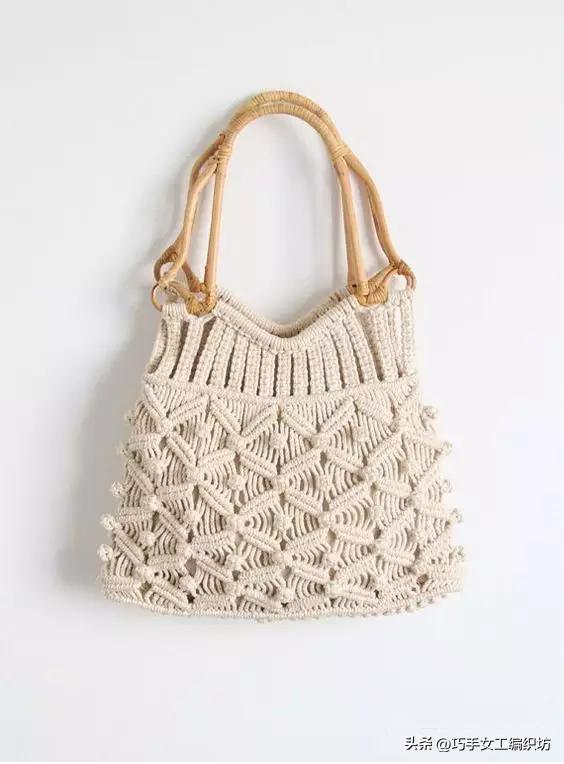 简单绳子编包包不用钩针,棉线绳编包包教程全过程