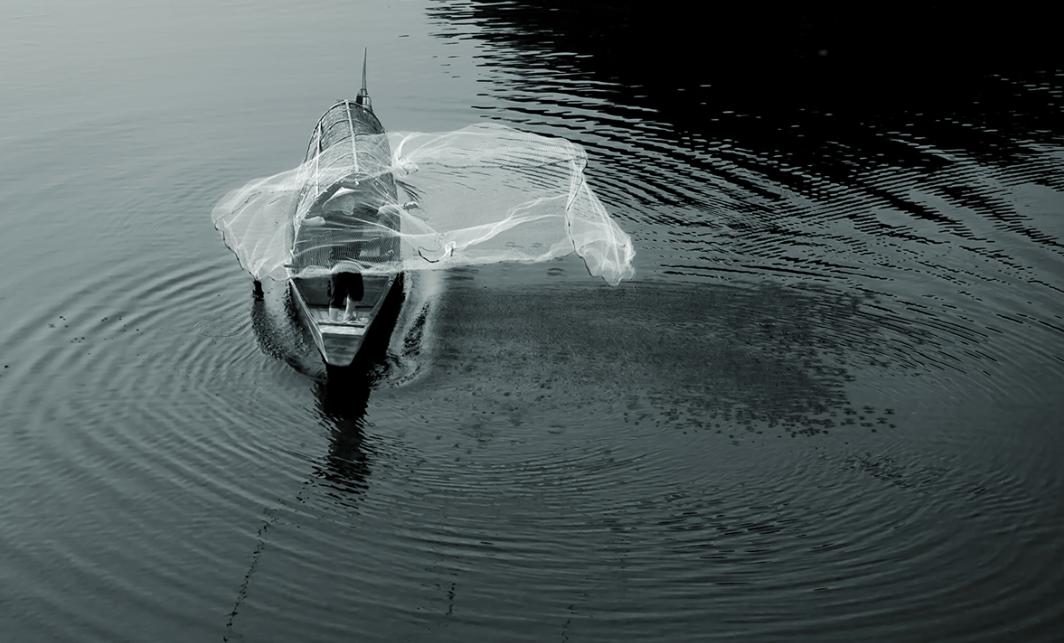 怎么撒网捕大鱼视频,三人撒网捕获大鱼