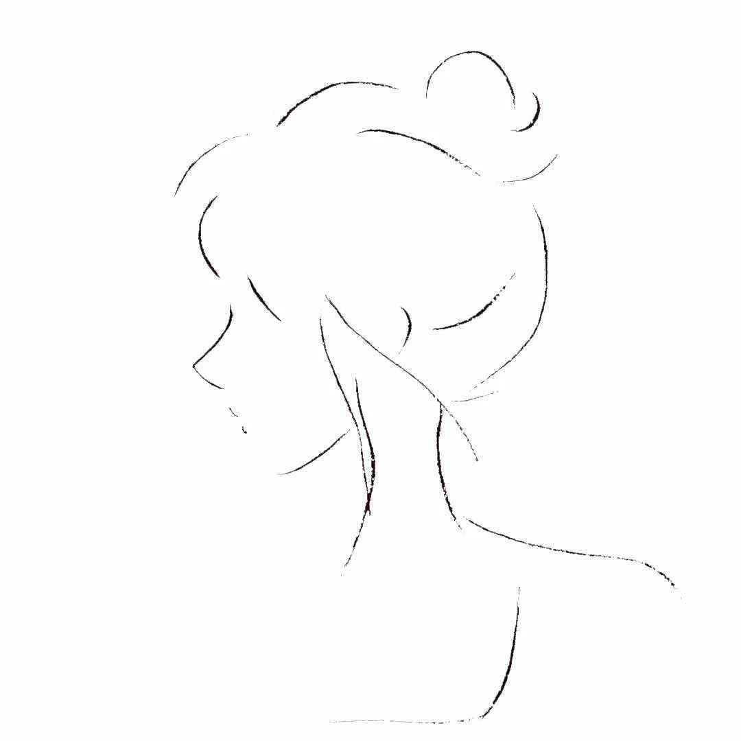 长头发简单又好看的微信头像,微信头像简约干净简笔可爱