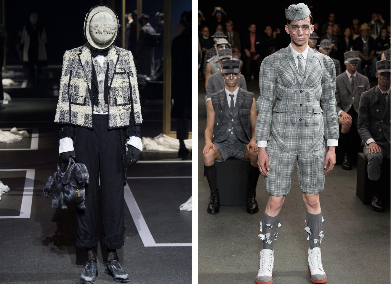 thombrowne侧边四条纹,thombrowne彩虹条纹短裤