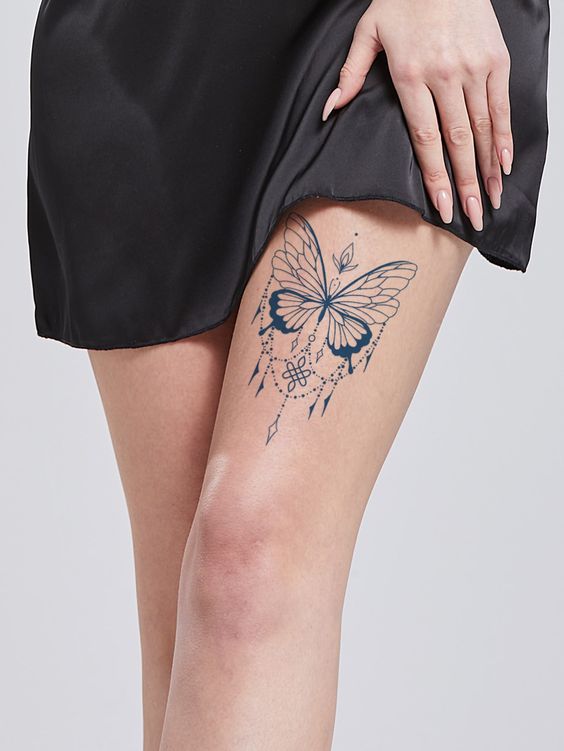 一半蝴蝶一半蛇纹身,动物图案蝴蝶印花图片